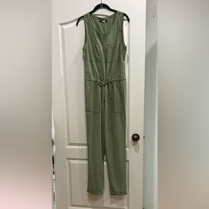Sanctuary Olive Green Sleeveless Utility Jumpsuit